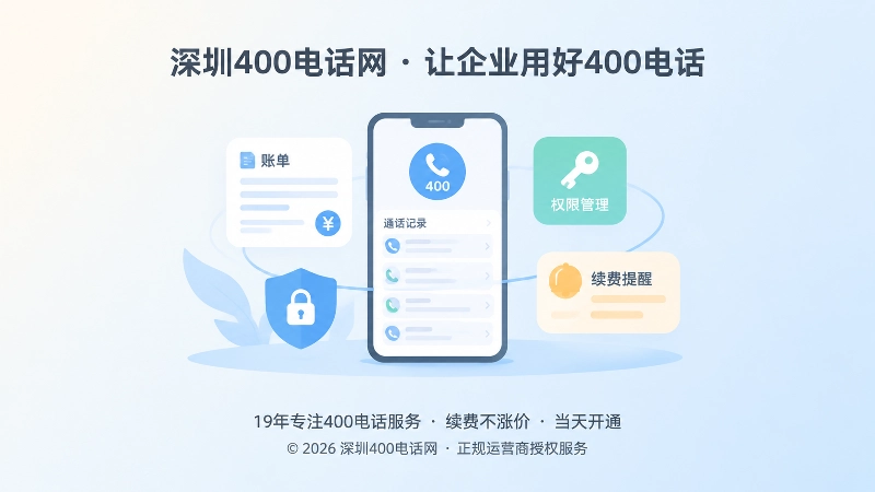 400电话后台权限与记录抽象插画
