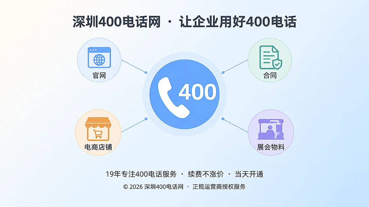2026年企业变更期400电话作为对外稳定识别锚点的扁平化示意图