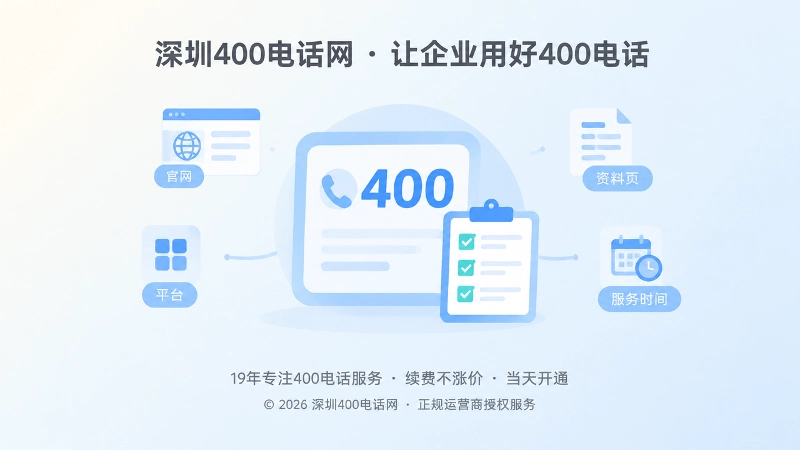 聚焦式扁平插画展示400电话关联表与长期维护清单